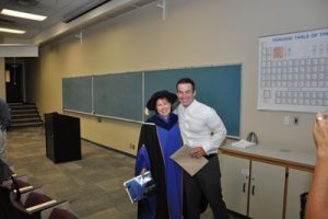 Bryce Owens (with Dr. Raya Fransila) recipient of the Elementary Teacher Education Program Maxwell Cameron Award 2009.