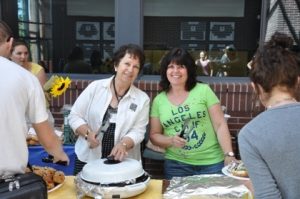 Dr. Sharon McCoubrey and Dr. Wendy Klassen at STEP Orientation Barbeque