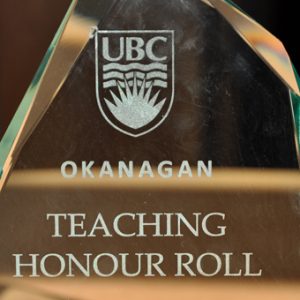 Congratulations to all  UBC Teaching Honour Roll recepients