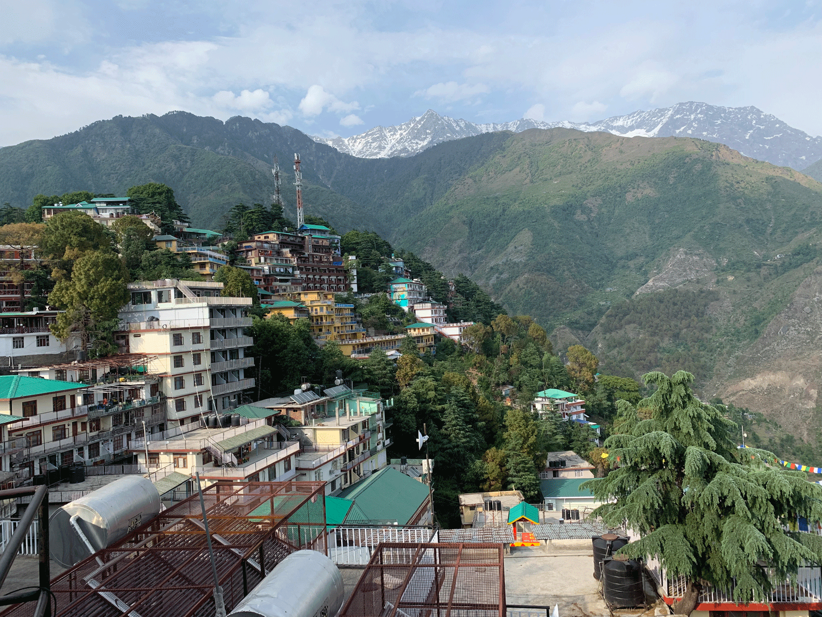 View from an accommodation in India