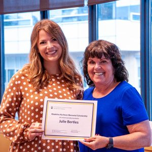 Julie Bertles, Madeline Korfman Memorial Scholarship Recipient