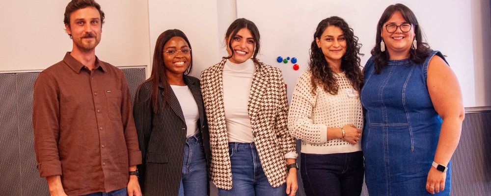 From left to right: Dan Clouston, Busola Akinbobola, Addie Mercuri, Zahra Basiri, Mary Redfearn